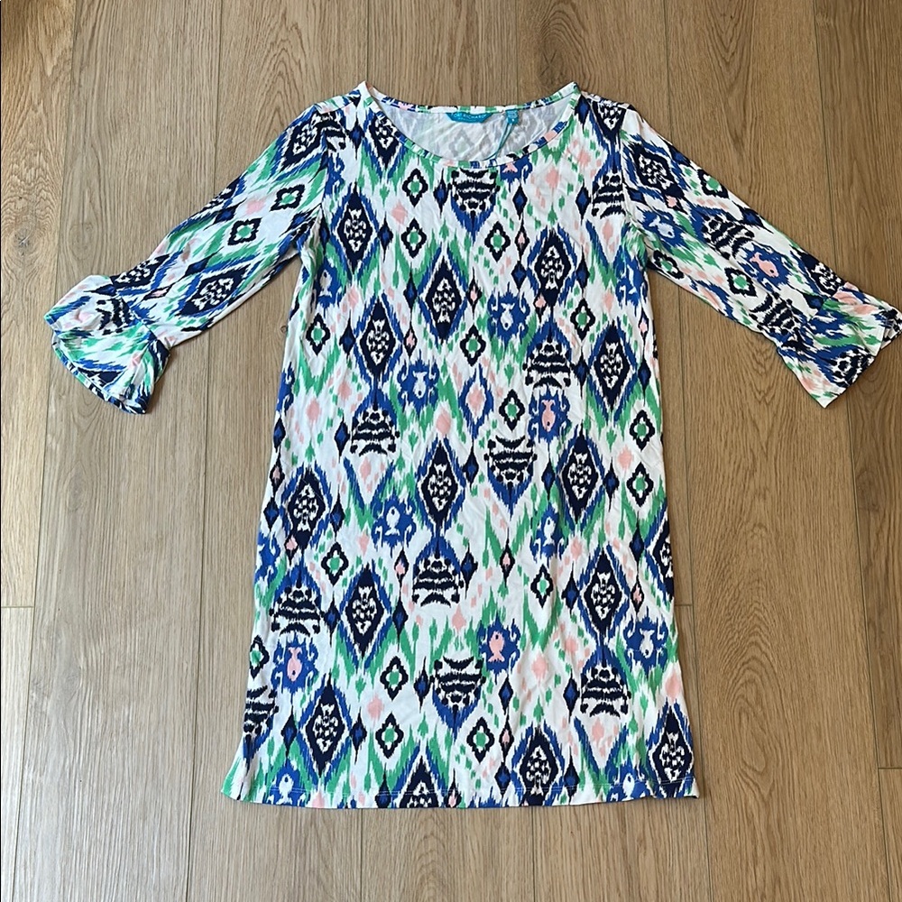 Tori Richard Colorful Geometric Print Dress new with tag